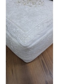 Resim Nergis Kadife Dantelli Güpürlü Hurç Küçük Boy 30x35x15 Cm Çeyizlik Nişan Düğün Gelin Bohçası Beyaz 