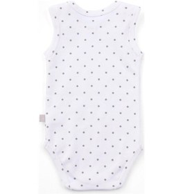 Resim Boumini Kolsuz Bebek Çıtçıtlı Atlet Bebek Body Gri Puantiyeli-gri Puantiye Gri 