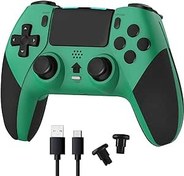 Resim Terios PS4 için Kablosuz Denetleyici, PS4/Pro/Slim/ile Uyumlu Gamepad Denetleyicisi, Çift Şok/Stereo Kulaklık Jakı/Dokunmatik Yüzey/Altı eksenli Hareket Kontrolü (Yeşil) 