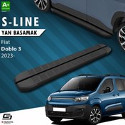 Resim S-Dizayn Fiat Doblo 3 Uzun Şase S-Line Siyah Yan Basamak 213 Cm 2023 Üzeri 