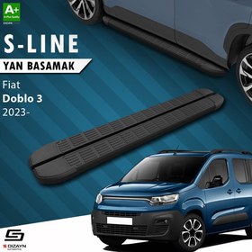 Resim S-Dizayn Fiat Doblo 3 Uzun Şase S-Line Siyah Yan Basamak 213 Cm 2023 Üzeri 