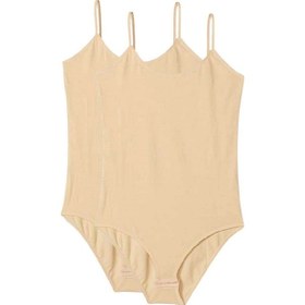 Resim 2 Adet İp Askılı Kadın Çıtçıtlı Body Ten Çok Renkli 