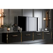 Resim Givayo Maria Tv Ünitesi Duvara Monte/ Ayaklı Kullanım 240 Cm Siya 