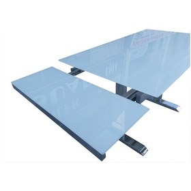 Resim Masa X model Metal çelik nikelaj ayak Yan Açıl Temper cam Tabla Kelebek Dökmesünger sandaly Elyapım 