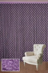 Resim PUANLI MODEL LİLA RENK HAZIR İP PERDE 300 * 280 cm 