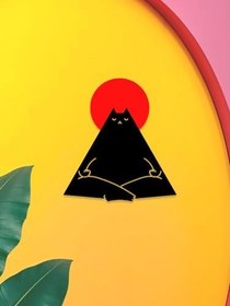 Resim Kedi Figürlü Asma Duvar Süsü 