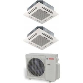 Resim Bosch Multi Kaset Tipi İnverter Klima 18000 Btu 1 Dış + 2 İç Ünite 12000 + 12000 Btu 