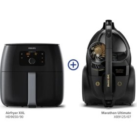 Resim Philips Marathon Ultimate Toz Torbasız Elektrikli Süpürge ve XXL Airfryer Fritöz 2,2 L Toz Haznesi ile 