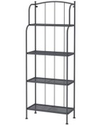 Resim Açık Raf Ünitesi Banyo Rafı 61x160 Cm MeridyenDukkan Çelik-Koyu Gri Diğer 