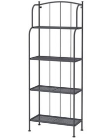 Resim Açık Raf Ünitesi Banyo Rafı 61x160 Cm MeridyenDukkan Çelik-Koyu Gri Diğer 