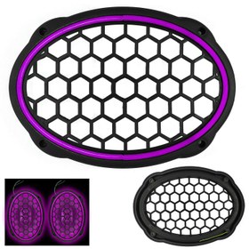 Resim EGB Midrange Kapağı Neon Ledli Oval Mor 2 Adet 