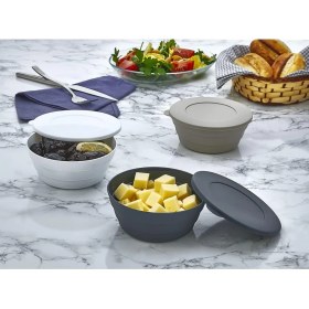 Resim Saint Belisama 6 Adet Plastik Saklama Kabı Kahvaltılık Çerezlik 350 ml 