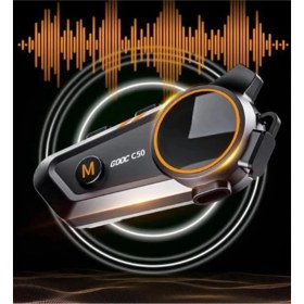 Resim C50 Motosiklet Intercom Kask Kulaklık 1000 Mah Rgb Işıklı Bluetooth Kulaklık IP67 ( Lisinya ) 