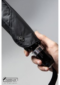 Resim Marlux 8 Telli Tam Otomatik Rüzgara Dayanıklı Özel Sap Tasarımlı Şemsiye Siyah Mpr2004 - Erkek Siyah 