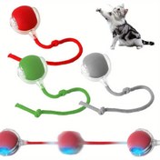 Resim 3 Parça Kırmızı, Gri, Yeşil Tam Otomatik 360° Yuvarlanan Evcil Hayvan Topu Seti - USB Şarjlı LED Işıklı Diş Kaşıma ve Rahatlama Özelliği, Dayanıklı Plastik Malzeme - Kediler ve Köpekler İçin Uygun - İnteraktif Oyuncak - Paskalya ve Vatanseverler Günü Hediyesi 