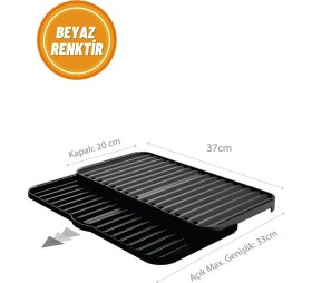 Resim Genişleyebilir Bulaşıklık, Bulaşık Matı, Kokusuz Bulaşık Matı, Beyaz 