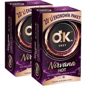 Resim Okey Prezervatif Nirvana Hot 20 Li X 2 Adet (40 Lı) 