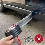 Resim Araba Kapı Basamak Koruyucu - PVC Tampon Askısı Kırmızı Detaylarla, Çizilmeye Karşı Dayanıklı Fender Liner Sağ Taraf Araçlar İçin, Çoğu Araba İçin Uyumluluk, Araç Kapı Basamak Koruma, Araba Kapı Basamak Dekoru, Esnek Fender Liner 