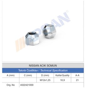 Resim 20 Adet Nissan Açık Somun 