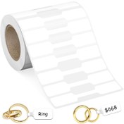 Resim 500/1000 adet AveneMark Takı Fiyat Etiketleri Sticker Rulo, Dikdörtgen Kendinden Yapışkanlı Kağıt Etiketler Kolye ve Yüzük Gösterimi için, Güç Gerektirmeyen Bağımsız Kullanım, Perakende Gösterimi için Kimlik Etiketleri 