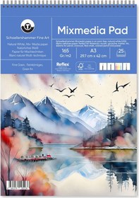 Resim Schoellershammer Mix Media Pad Çok Amaçlı Sanatsal Blok 165 Gr A3 25 Yaprak 