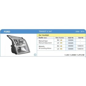 Resim Ayfar-505693 - Far Sol V347 06 Motorlu 