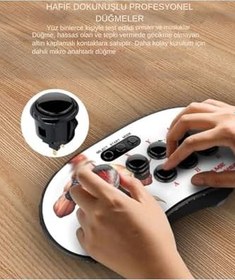 Resim Vooka A16 Oyun Konsolu 2.4G Bağlantılı Tv-Pc Uyumlu 10.000 Oyunlu Atari Konsol Pilli Işıklı 3D 2D 