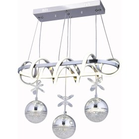 Resim Bafra Dart Yemek Masası 3 Top Krom Avize 