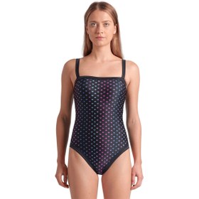 Resim Rainbow Monogram Kadın Siyah Yüzücü Mayosu 007074515 