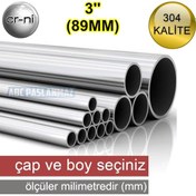 Resim ÇAP: 88,9MM (3'') Paslanmaz Çelik Boru Krom 304 Kalite 