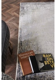 Resim Hoom Rugs Bomonti Mhl 09 Grey Viskon & Akrilik Modern Salon Halısı Gri 