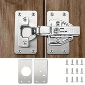 Resim 2 adet/4 adet/8 adet/16 adet Menteşe Tamir Kiti - Dolap Kapısı Menteşe Tamir Plakası Mutfak Dolabı Kapısı Depolama Dolabı Kapısı Menteşe Sabitleme Plakası ile Montaj Braketi 
