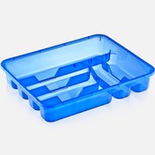 Resim Dünya Plastik Plastik 38.6x31.2x7 cm 6 Bölmeli Çekmece İçi Kaşıklık Mavi 