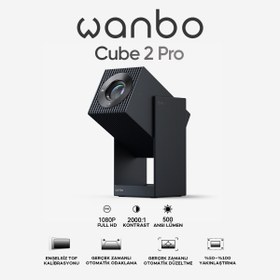 Resim Saatistan Yüksek Parlaklık Cube 2 Pro Mavi Projektör 500 ANSI ile Eğlence Keyfi 