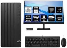 Resim HP Pro Tower 290 G9 i5 13400 32GB 2TB SSD W11P Masaüstü Bilgisayar + 27" Monitör 
