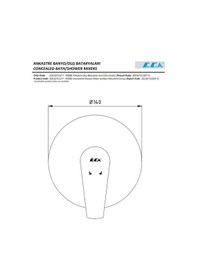 Resim Eca Niobe Ankastre Duş Bataryası Sıva Üstü Grubu 102167113-Y Krom 