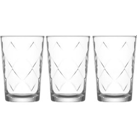 Resim Cam Su Ve Meşrubat Kahve Yanı Bardak Seti 3 Adet Mısafır Sunum 6,5x6,5x10cm 