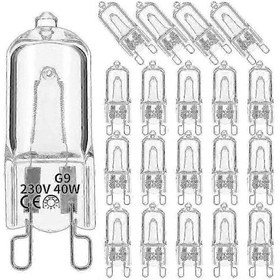 Resim Avizeler İçin 20 Adet G9 40w Kısılabilir Şeffaf Halojen Ampul Sıcak Beyaz 2800k 