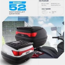 Resim Wogen 52 Litre Basic Motosiklet Çantası - Beyaz - 1402 002 