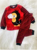 Resim SANTRALBEBE Erkek Ve Kız Çocuk 1-2-3 Yaş Papağan Baskılı Pijama Takım 