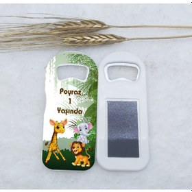 Resim Sevimli Hayvanlar Temalı Uzun Açacak Magnet 4,5x10,5 Cm 15 Adet 