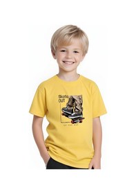 Resim Fyk Kids Erkek Çocuk Yuvarlak Yaka 3'lü Basketball-surf Al Day Baskili T-shi Rt Çok Renkli 