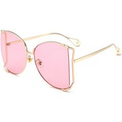Resim 45476 Büyük Boy Kare Güneş Kadınlar Metal Çerçeve Moda Lüks Hollow Çerçeve Marka Güneş Gözlüğü Kadın Degrade Shades H153 