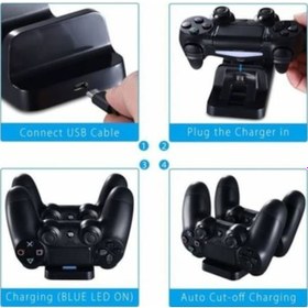 Resim Dobe PS4 Uyumlu Şarj İstasyonu Çift Kol Joystick 