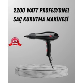 Resim Özbience 2200W Profesyonel Fön Makinesi, Ac Motor, Soğuk ve Sıcak Üfleme 