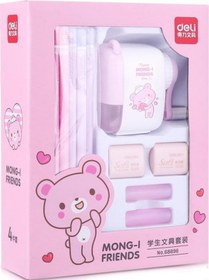 Resim Sones Deli 68896 Öğrenci Kırtasiye Hediye Kutusu Seti 12 Kalem + 2 Silgi + 1 Kalemtıraş + 2 Kalem Tutacağı İçerir Pembe 3+ 