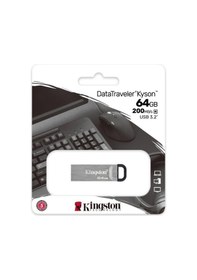 Resim Kingston DTKN-64GB 64GB DataTraveler Kyson 200MB-s Metal USB 3.2 Gen 1 Flash Bellek 