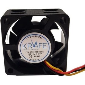 Resim Krafe 40X40X20 12Vdc 3 Kablolu Fan 