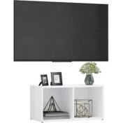 Resim T Designo Tdesıgno Utku Televizyon Sehpası - Ünitesi -Kitaplık-Beyaz 72 cm 2 Raflı 