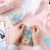 Resim 50 Adet Şeffaf Organza Hediye Çantası Seti, Düğünler, Partiler, Seyahat, Doğum Günleri ve Yıldönümleri İçin Mükemmel. Takılar, Şekerlemeler, Kırtasiye Malzemeleri ve Çeşitli Küçük Eşyalar ile Dekorasyon, Meyve Paketleme, Böcek Saklama, Yemek ve Tatil Hediyeleri için İdeal 